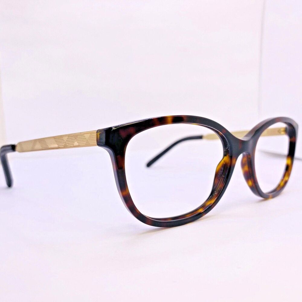 Burberry Eyeglasses Authentic B 2148-Q 3002 52[] 17 135 MM Leather Gold Tortoise